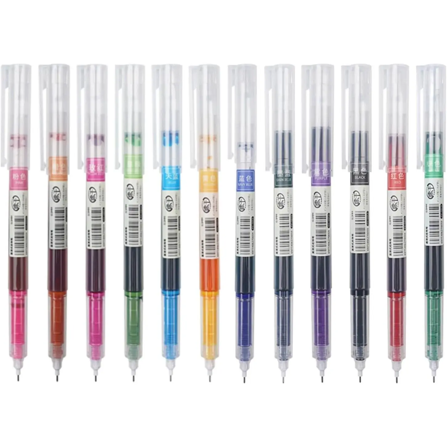 12 Colour Quick Dry Gel Pens, 0.5mm Fine Point Comfort Grip Gel Ink Pens Multi Colour Ink Aesthetic Journal Pen for Students Girls Boys Adults Writing Drawing School Office Supplies