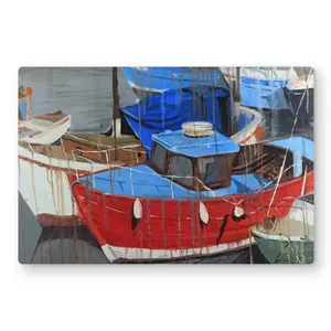 Begin Home Decor C1MP1218GINS21 12 x 18 in. Rainy Day at the Dock Wall Art - Contemporary Metal Print