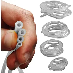 4 Sizes Assoreted  Line Hose Replacement Tubing for Two Stroke 2 Cycle Small Enginge Power Tools, Petrol Gas Pipe for Lawn Mower String Trimmer Chainsaw Leaf Blower, Fit  Brands (Clear)