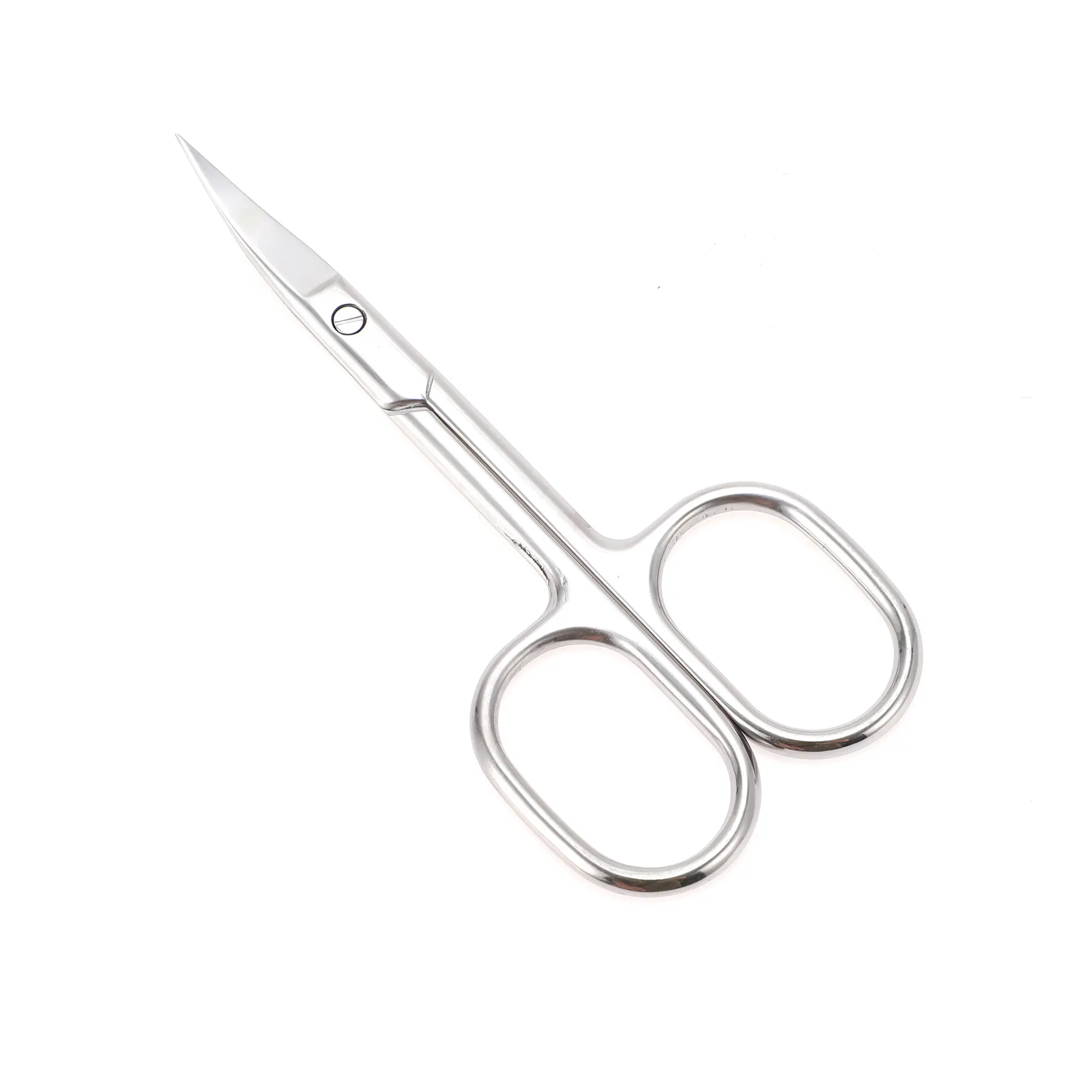 VOCOSTE 1pc Women's Bend Scissors Eyebrow Trimmer Scissors for Bathroom Silver Tone
