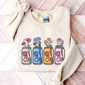 DC Sweatshirt Coke Club Shirt Soft Drinks Lover Gifts Women Funny Trendy Tees Gift for Friends Womenswear Top