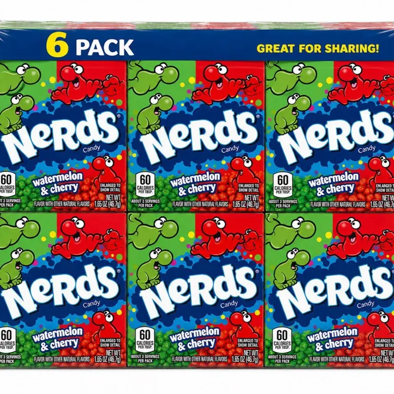 Nerds Watermelon & Cherry Candy Boxes | NYC Bodega Candy | Retro Crunchy Candy | 1.65oz Candy Boxes | 8 Pack or 12 Pack – NY Snack Pantry