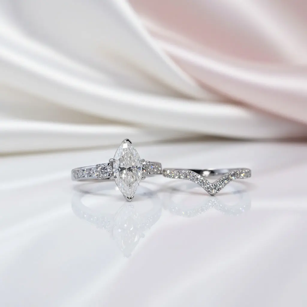 2.0 Ctw Diamond Option Stackable Engagement Ring Set