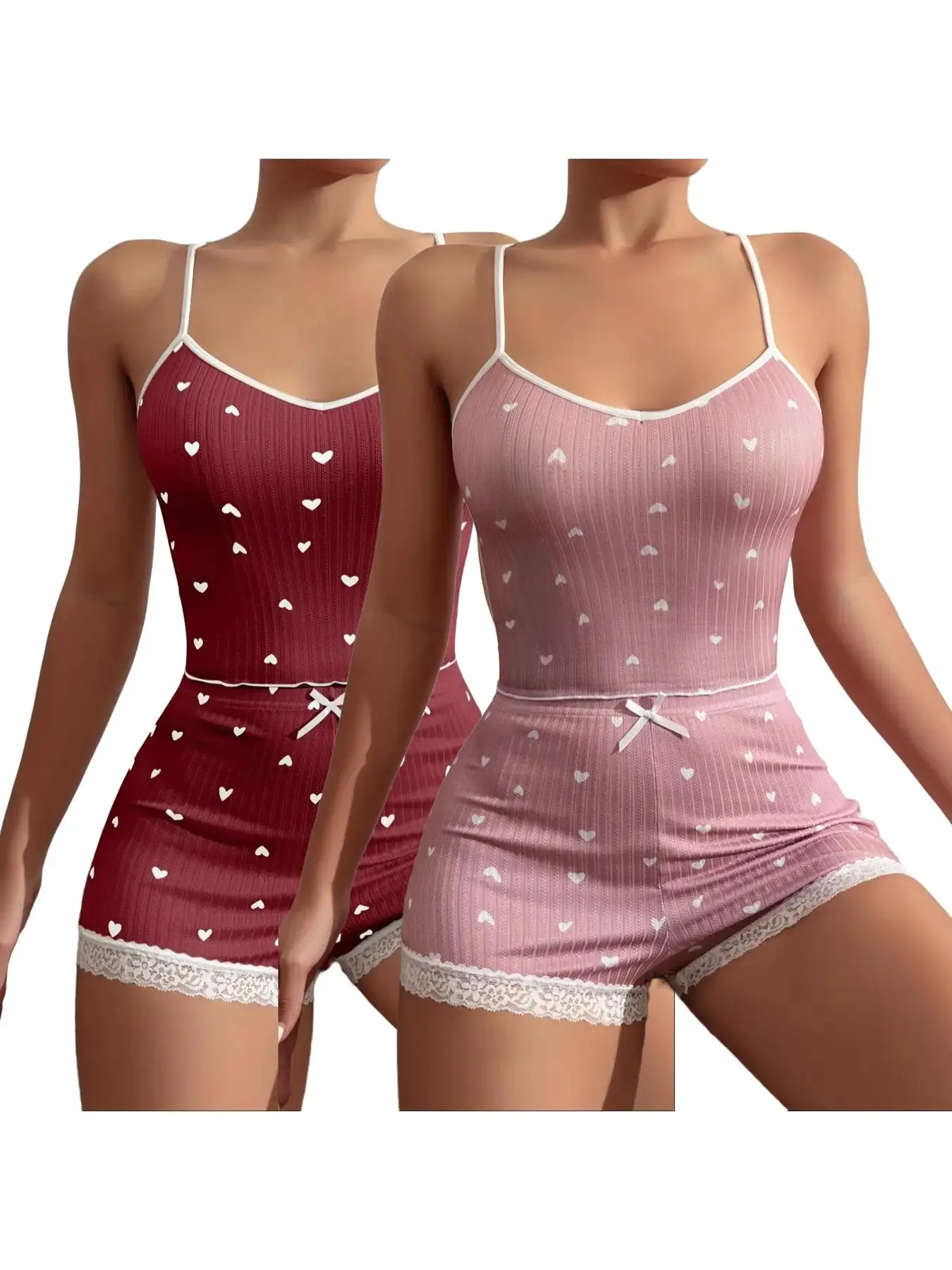 Burgundy*1 pc+Baby Pink*1 pc
