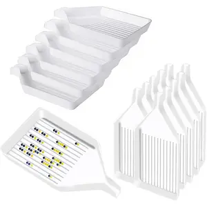 11PCS Plastic Diamond Painting Trays 3.8 x 2.2 Inches Bead Sorting Trays Rhinestone Tray Organizer Diamond Painting Accessories and Tools for DIY Crafts
