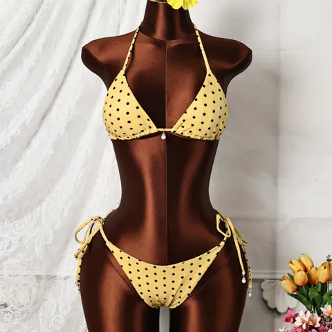 Women's Summer Bikini Sets, Sexy Polka Dot Design, Perfect for Beach Wear and Casual Occasions, Stylish Swimsuit for Ladies