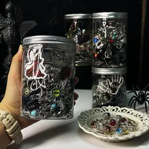 Dear Adorn Mysterious Jar, 15-45 Pieces Surprise Gothic Style Box Women's Gift Set Gothic Witch Punk Lace Earrings Ring Bracelet Bangle
