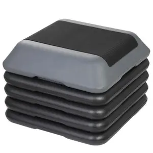 Answer E Adjustable Aerobic Step Exercise Platform Nonslip with 4 Risers Indoor Gym Home