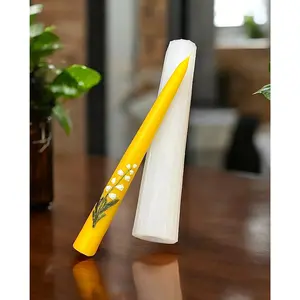 Silicone taper candle mold - lily of the valley