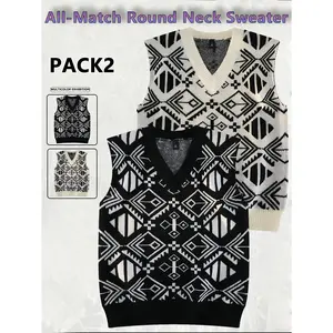 Men's Trendy Ethnic Style Embroidery Vest Sweater