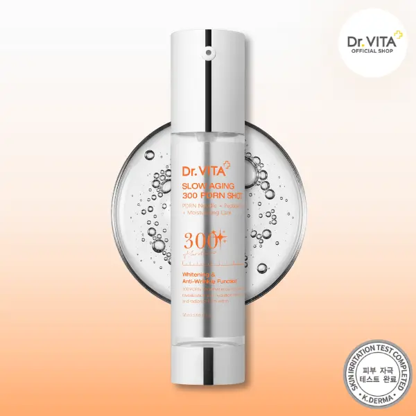 [Dr. VITA] Slow-Aging 300 PDRN Shot Serum | Liquid Microneedling Ampoule with PDRN | Firming & Hydrating Intensive Skin Repair | Korean Pharmacy Grade Skincare
