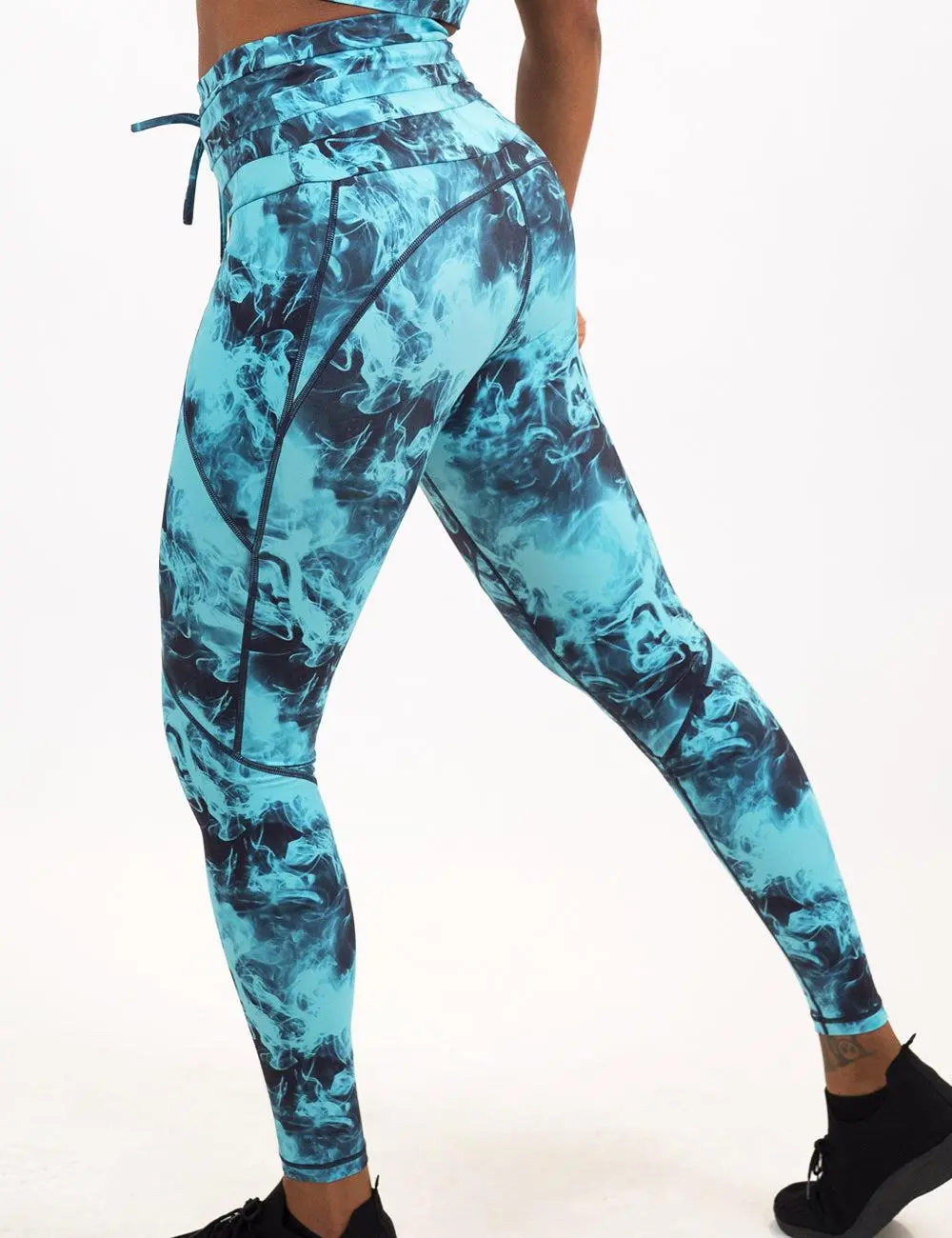 CVG Legacy Women's Fitness High-Waisted Compression Leggings - Smoke Show, Form Fitting Activewear, Fitness Training & Workout Bottoms, Gym OOTD Sports Apparel