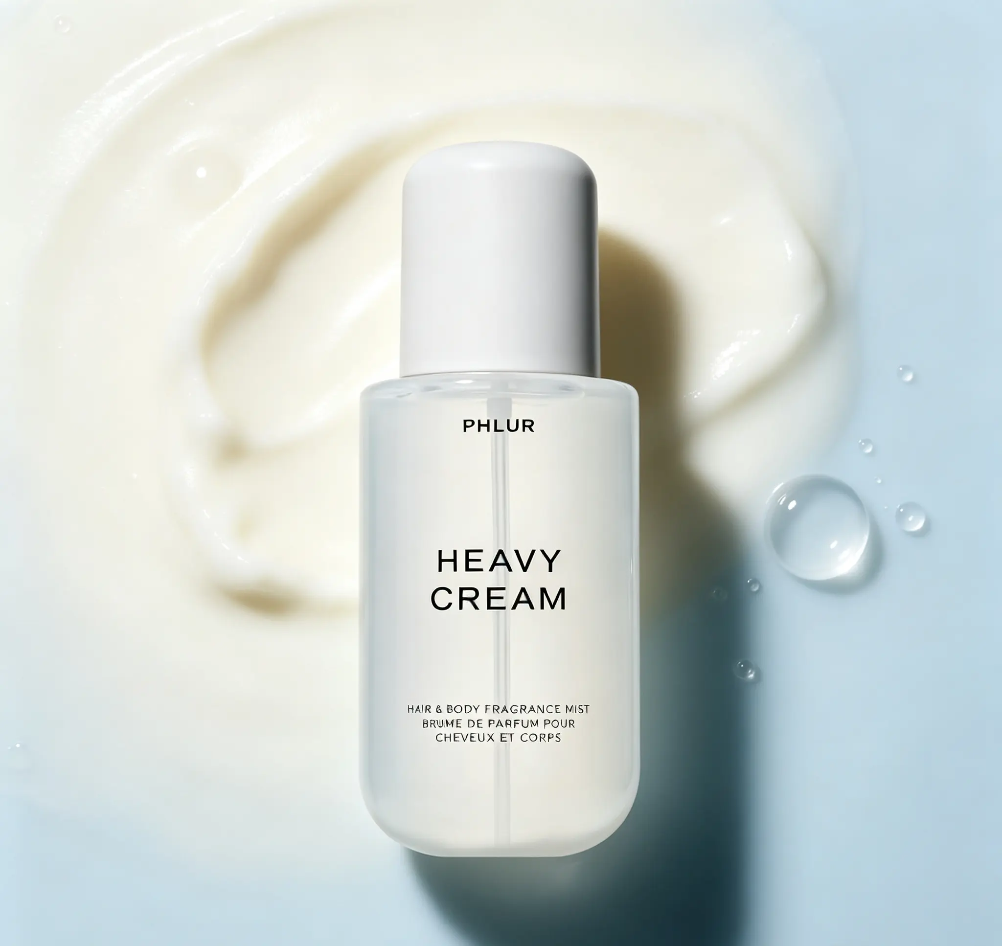 PHLUR Heavy Cream Body Mist, 8 Fl Oz 240ml, Hair & Body Perfume for Women, Gourmand Vanilla Body Spray with Marshmallow, Coconut Cream & Citrus