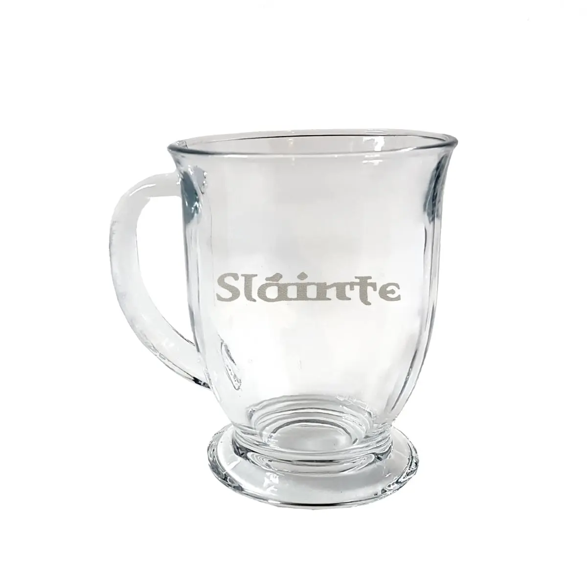 16 oz Slainte Engraved Glass Coffee Mug