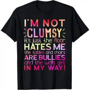 Men's Casual Cotton Fabric Short-Sleeve Menswear T-Shirt - Funny Sarcastic Clumsy Quote Design