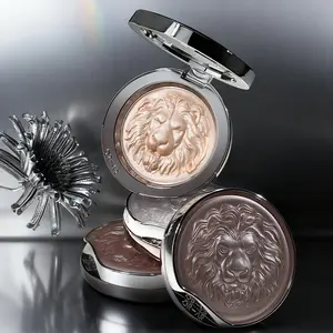 OR-AR Original Artist Natural Stereo Face Contour Highlighter Lion Texture Design Smudge Proof Daily Glow Makeup