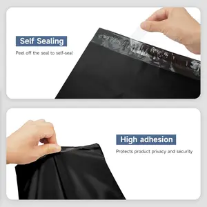 100 Large Poly Mailers 10x13 Shipping Bags for Small Business – Self Sealing Package Envelopes (10 x 13 Pack of 100, Black)