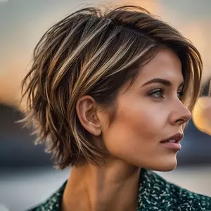 13x4 Lace Front Bob Wig ✨ Pre-Plucked Hairline & Ombre Light Brown. Natural Look, 150% Density & Multiple Sizes. #LaceFrontWig #BobHairstyle