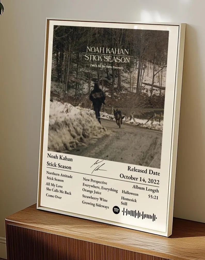 Noah Kahan Stick Season Poster, Music Wall Art, Album Cover Print , Folk Music Decor, Folk Album Cover