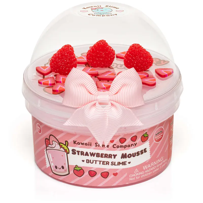 Strawberry Mousse Fluffy Butter Signature Dome™ Slime