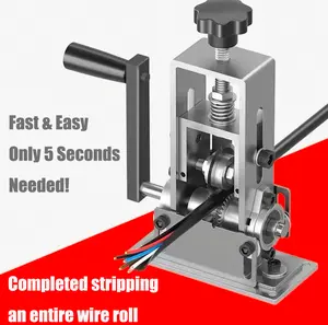 Manual & Electric Drill Operable Wire Stripping Machine， Quick-change Blade Wire Stripping Machine，Heavy Duty Specialty Hand Tools for Scrap Cable Removal & Cutting Hardware