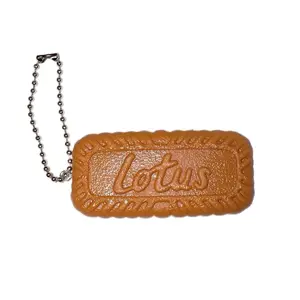 Biscoff Cookie Charm Keychain - Handmade Keychain with Biscoff Cookie Design, One Piece, Ideal for Purses, Bags, Backpacks & More