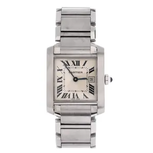 Pre-owned Cartier Tank Francaise Quartz Watch Stainless Steel 25 by Rebag