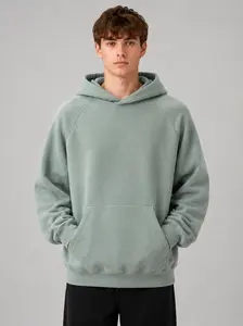 Men's Oversized Sycamore Pullover Hoodie, Loose Fit Raglan Sleeve Hooded Sweatshirt with Kangaroo Pocket