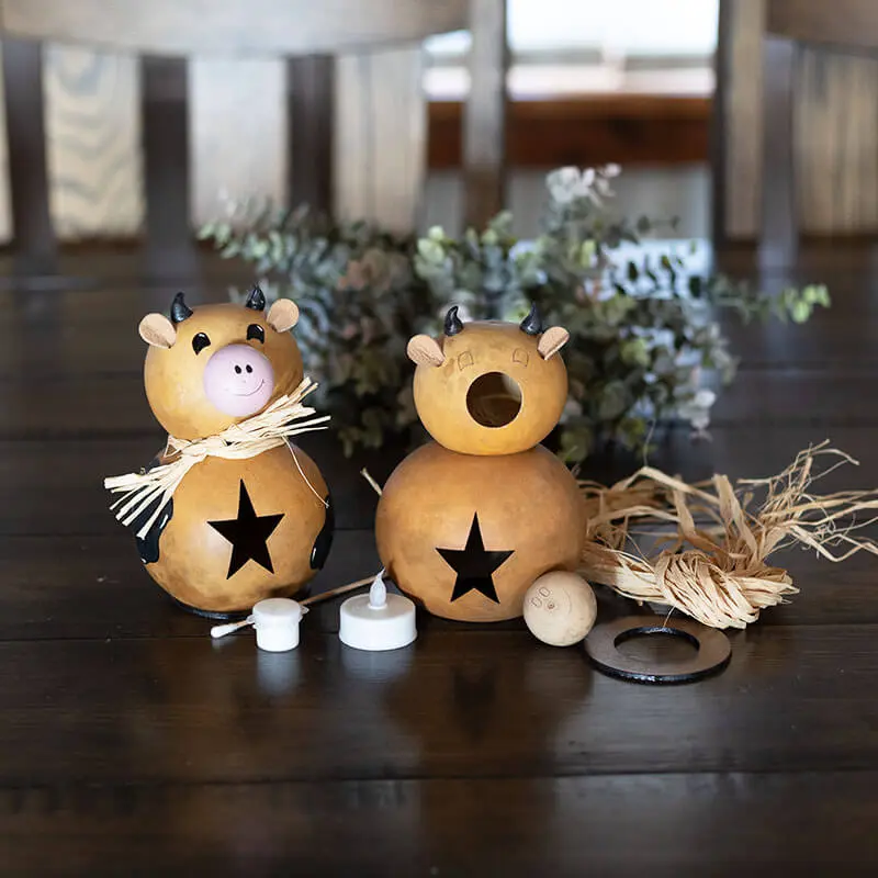 Gourd Craft Kit - Nellie the Cow - DIY Craft Supply Kit