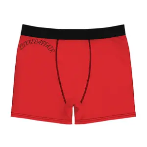 Bold Red Men's Boxer Briefs - Comfortable Underwear for Everyday Wear, Fun Gifts, Valentine's Day, Fashion Essentials, Loungewear