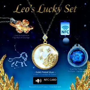 VIva Bling Zodiac Necklace Gift Set with Birthstone & NFC Horoscope Card – Astrology Gift for Her