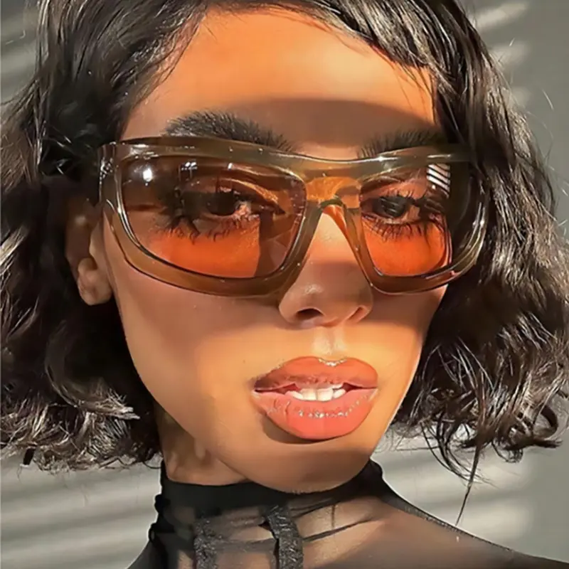 Women's Fashionable Square Frame Sunglasses, Trendy Casual Sunglasses for Everyday Use, Fashion Accessories for Outdoor Activities, Trendy Shades