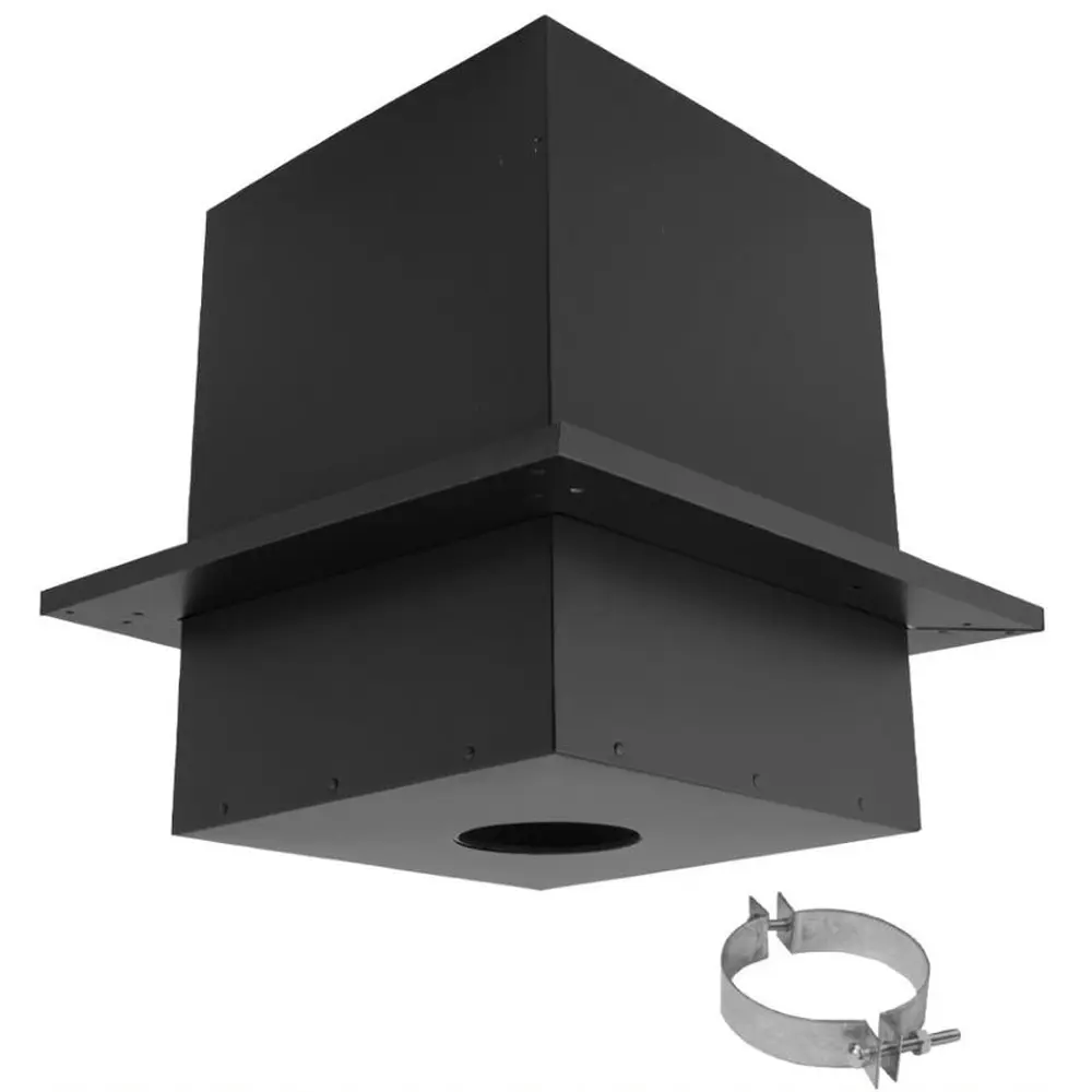 Duravent COP25374 4 in. Pelletvent Pro Cathedral Ceiling Support Box - Includes Trim & Clamp