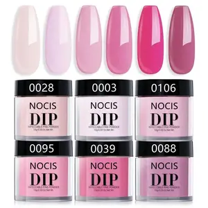 6 Colors No Need Nail Lamp Cured Dip Powder Set, Nail Manicure, 6 Counts/set Light/rose Pinkish Cherry Blossom Pinkish Shades Dipping Powder Starter Kit, Nail Kit Acrylic Set