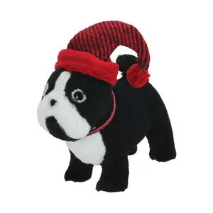 Northlight 11.5" Black & White Standing Bulldogw/ Hat Decor