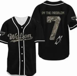 #7 Wallen Baseball Jersey, Country Music Shirt For Black, Tour 2026 Fan Gift, Still The Problem Tour 2026 Short Sleeve Shirt, MW Fan Merch