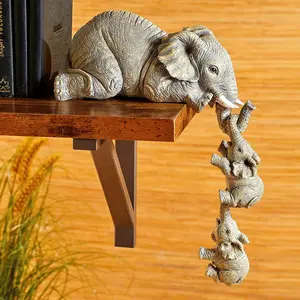 Cute Elephant Design Hanging Decoration, Resin Crafts for Home and Room Decor, Adorable Elephants Perfect for Wall Or Nursery