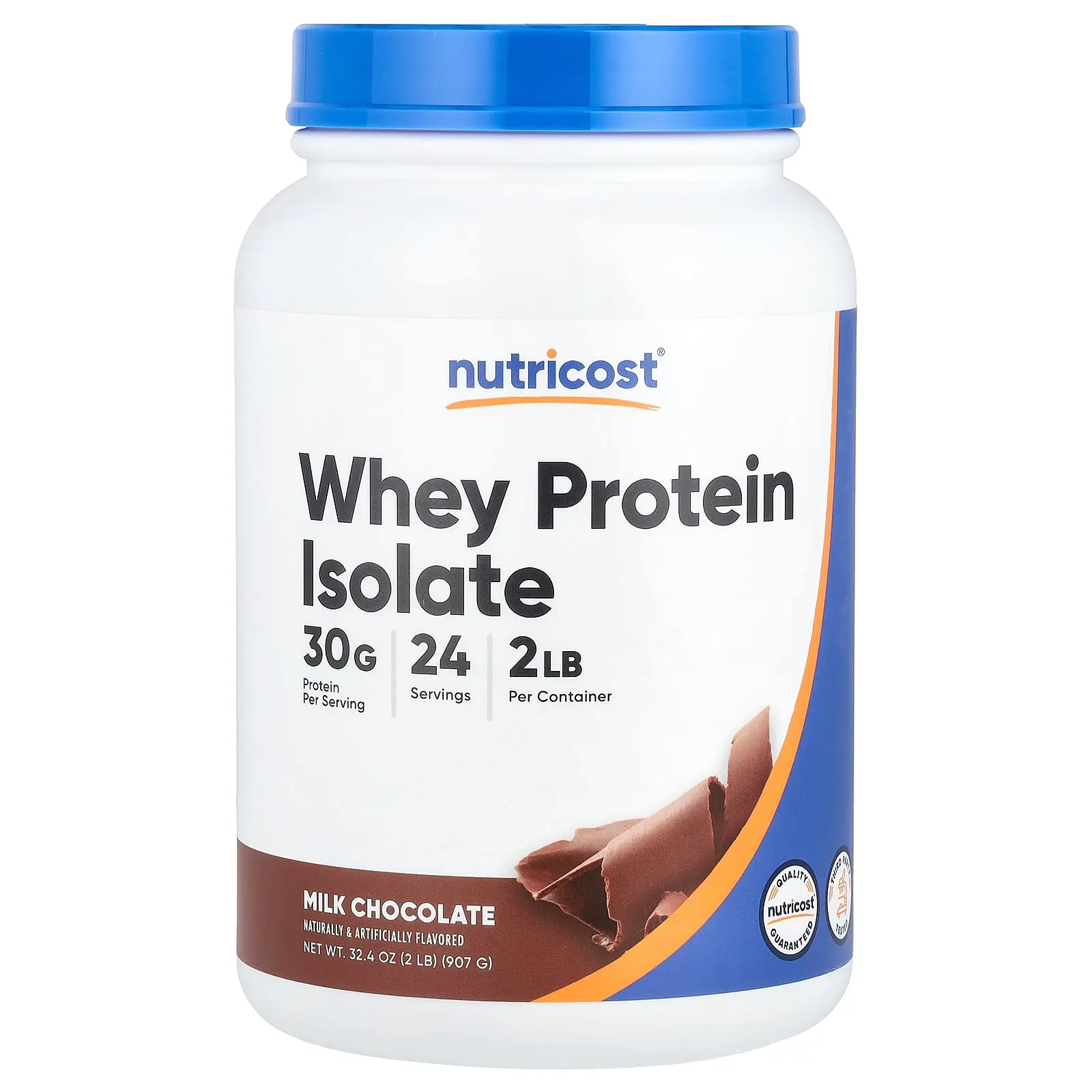 Nutricost Whey Protein Isolate, Milk Chocolate, 2 lb (907 g)