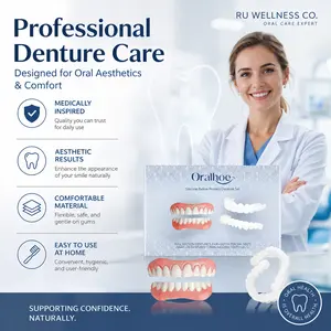 Snap-On Denture Set, Oral Care Whitening Kit – Comfortable Fit for Smile Enhancement
