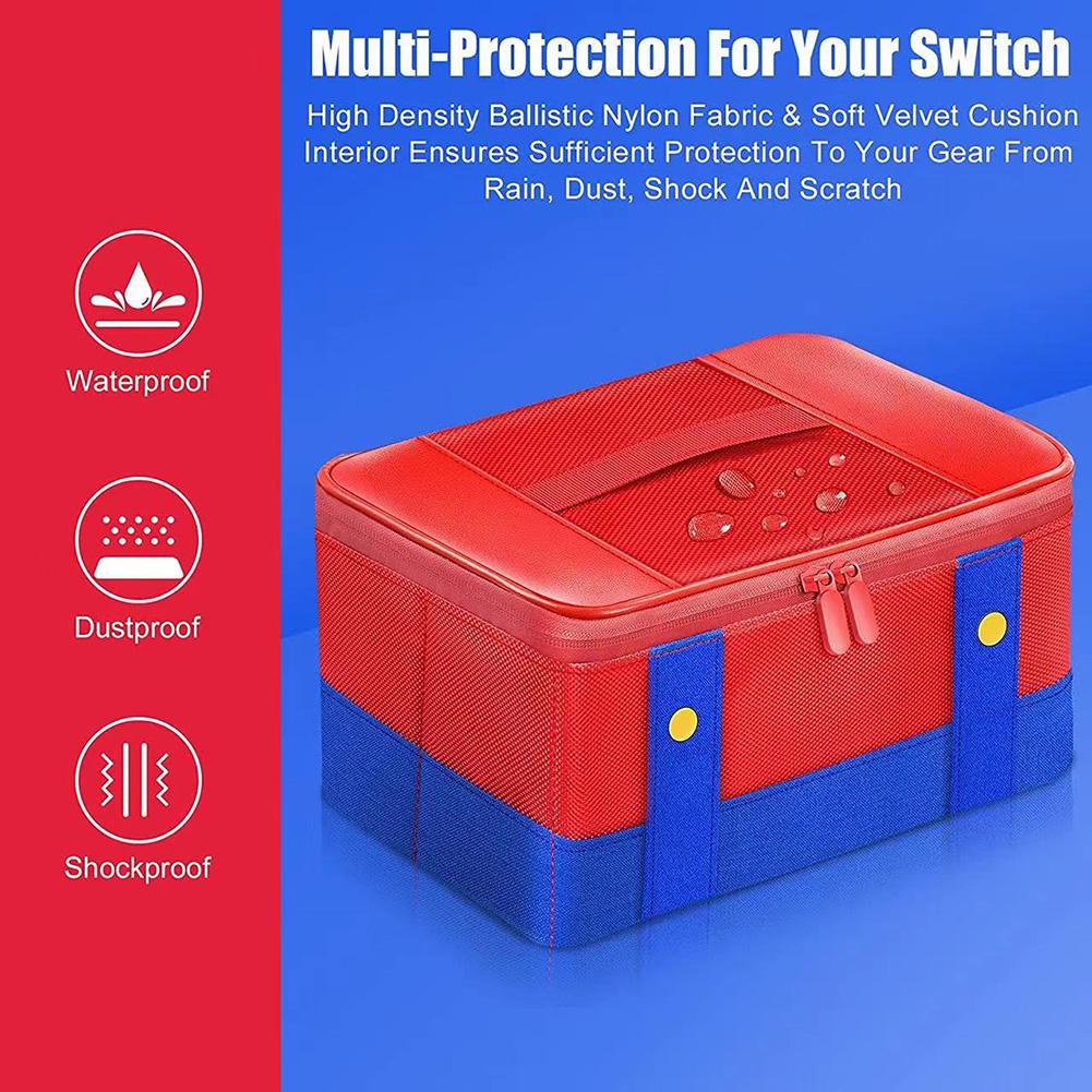 Large Waterproof Carrying Protective Case for Nintendo Switch OLED & NS