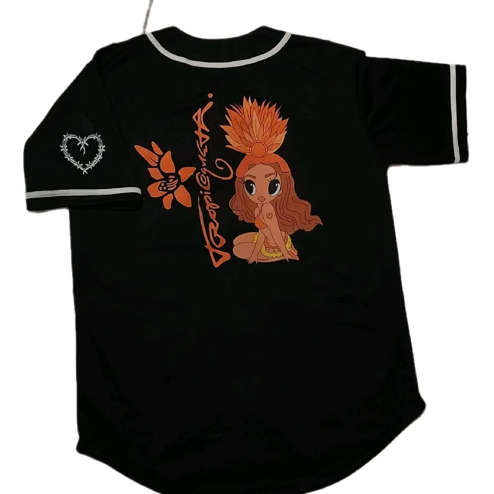 Trendy Threats Tropicoqueta Jersey KG black color beisbol tee