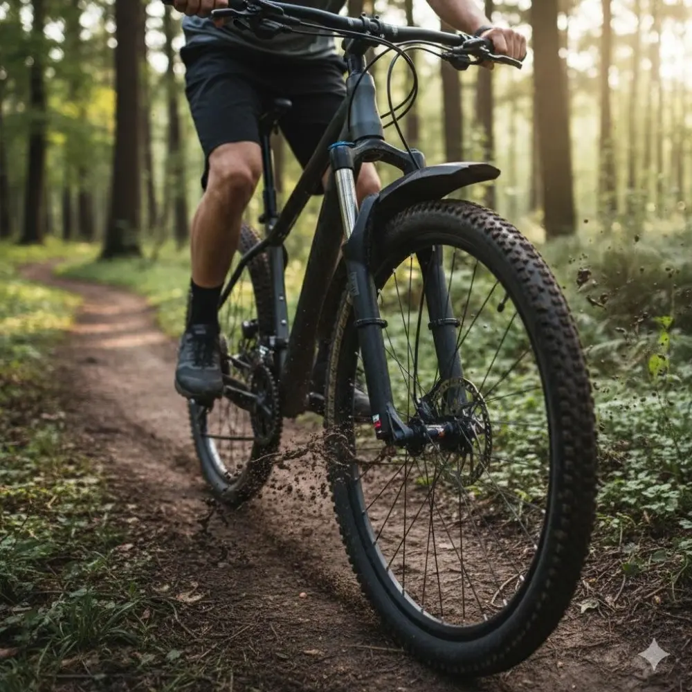 No-Tool Bike Fenders Set, Wider & Longer Design Stops Mud Splash, Elastic Straps Mounting, Anti-Rust Engineering Plastic, Durable Upgrade for Mountain, Road, Commuter Bikes, All Weather & Terrain Ready, Bike Accessory