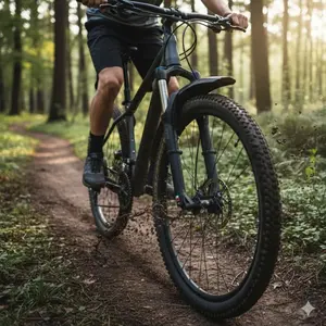 No-Tool Bike Fenders Set, Wider & Longer Design Stops Mud Splash, Elastic Straps Mounting, Anti-Rust Engineering Plastic, Durable Upgrade for Mountain, Road, Commuter Bikes, All Weather & Terrain Ready, Bike Mud Guard