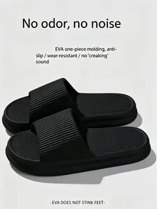 Anti-Slip Silent Thick Sole Couple Slippers, Eva One-Piece Molded Toeless Flat Sandals, Minimalist All-Season Home Beach Shoes