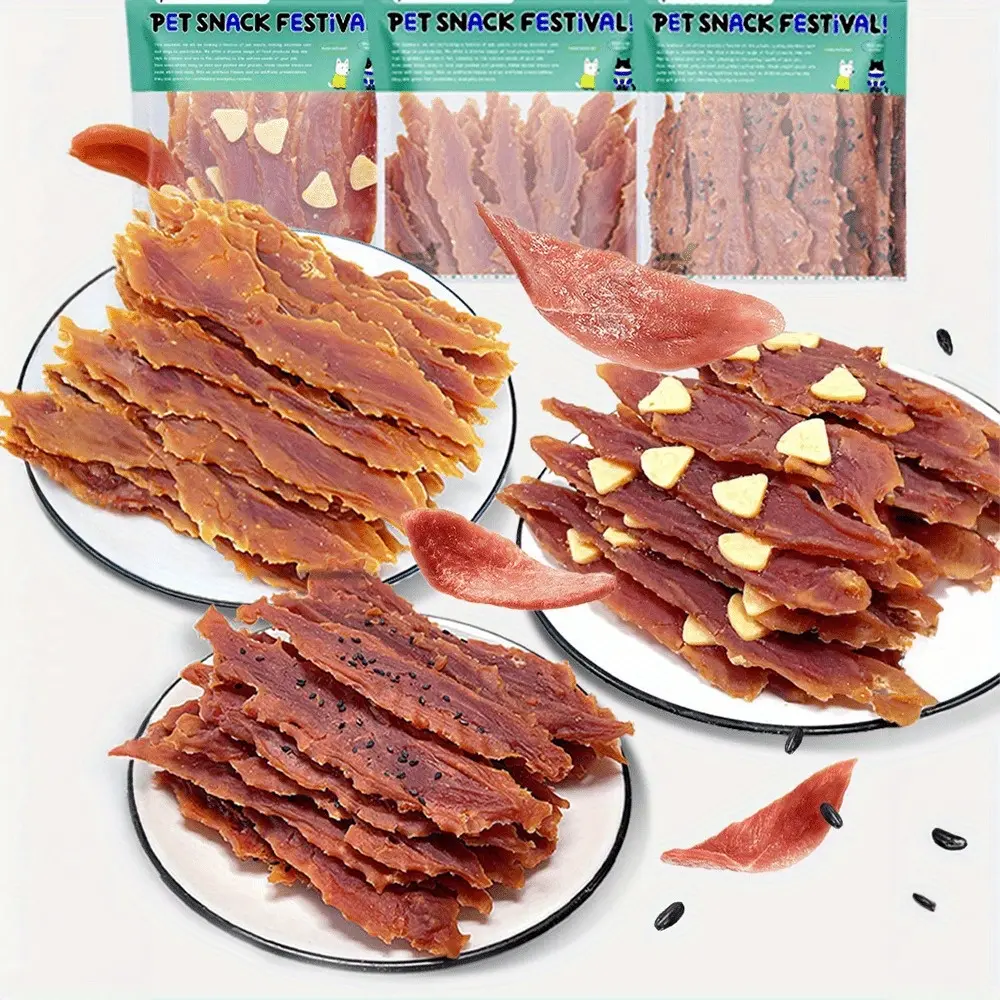 All Natural Dog Jerky Treats - 7.05oz(200g)/14.11Oz (400G)), Sesame Seeds/Milk Cheese Flavors, High Protein, Low Fat, Easily Digestible, Long-Lasting Chews, Universal for Dogs, Dental Health Support, Training Aid, Mental Stimulation, 18 Months Shelf Life
