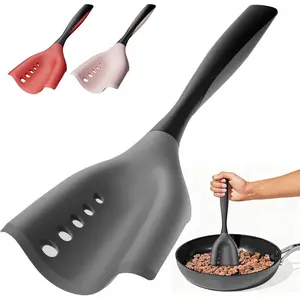 Meat Chopper Spatula Ground Beef Masher- Heat Resistant Hamburger Smasher Tool, Non Stick Ground Chopper Hamburger Grinder, Mix and Chop Potato Masher Kitchen Utensil