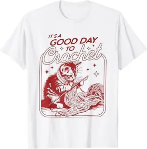 It's A Good Day To Crochet Cat Lovers Cute Cat T-Shirt