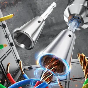 Electrician grade automatic electric wire stripper (2), parallel conversion head for electric drills, time-saving and labor-saving, suitable for maintenance on construction sites and factories Diy Tools Hand Tools Hardware Wirepliers