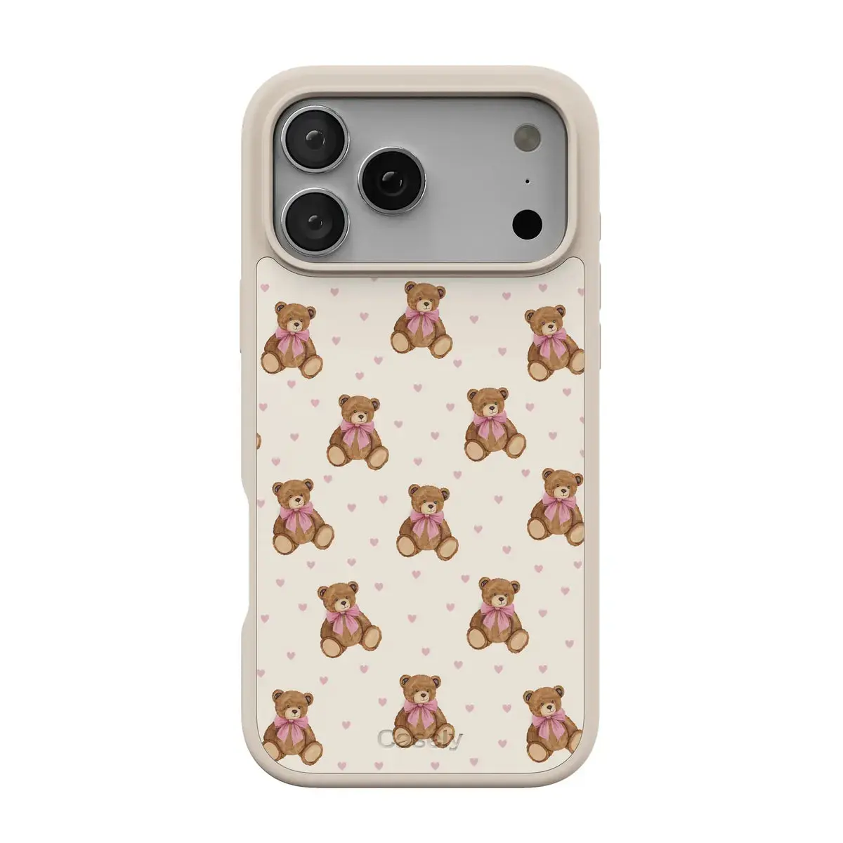 Casely iPhone 17 Pro Max Case | Cuddle Up | Teddy Bear | Align Soft-Touch Flexible Bumper Case | Compatible with MagSafe