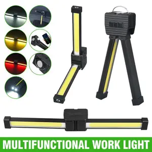 2026 Portable Gym Lighting ,180° Rotate Foldable with Hang Hook Camping Lamp, Gym Lamp for Posing, Magnetic Work Light Rechargeable, USB Power Bank LED Handheld Flashlight,Black